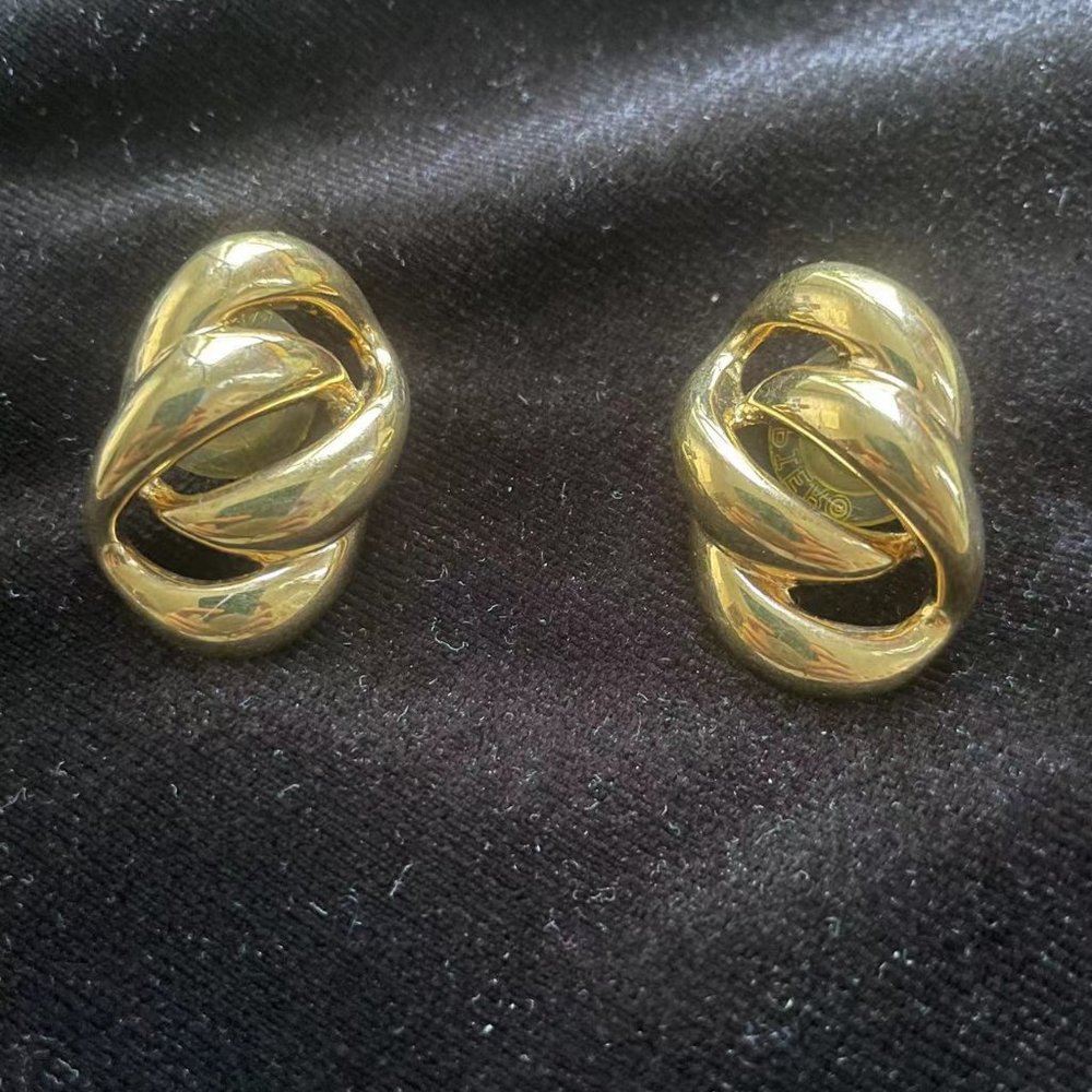 vintage napier gold tone earrings